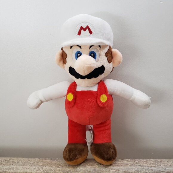 Nintendo Super Mario Bros Fire Mario 12" Plush Toy - Picture 2 of 6